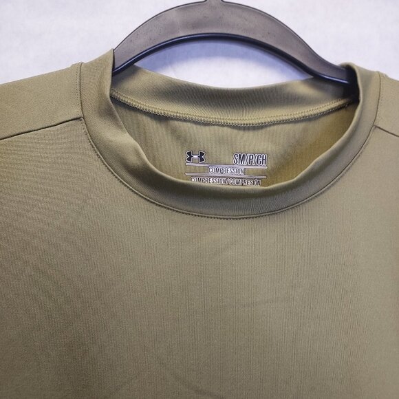 UNDER ARMOUR Heat Gear Shirts Men's S Loose Gray Long Sleeve Green Compression T - Picture 13 of 16